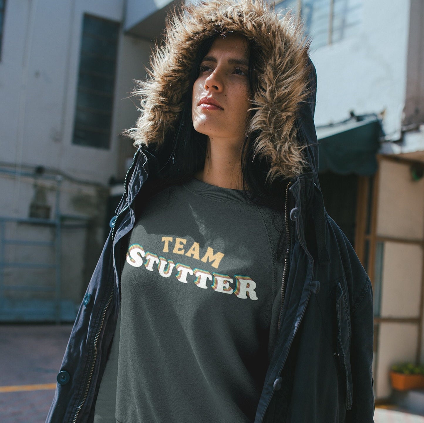 Team Stutter Retro Unisex Crewneck Sweatshirt