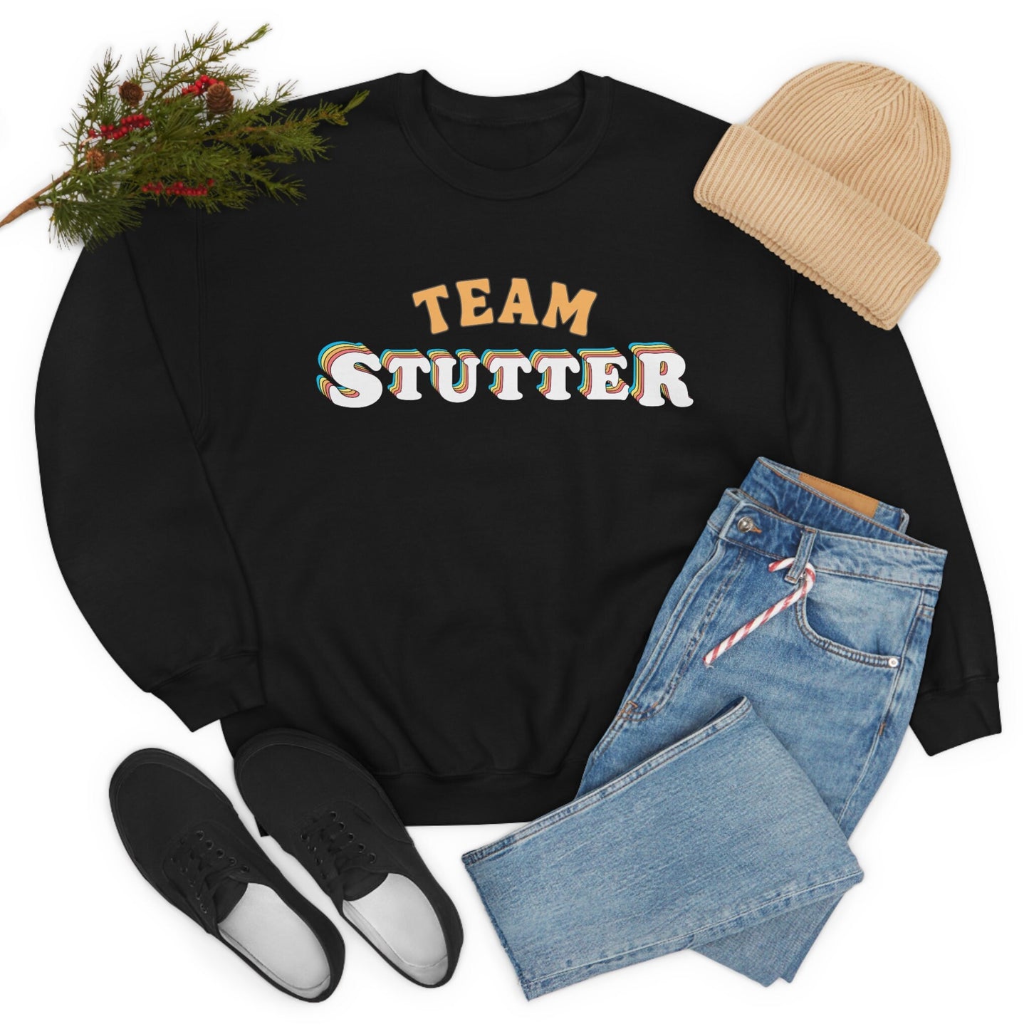 Team Stutter Retro Unisex Crewneck Sweatshirt