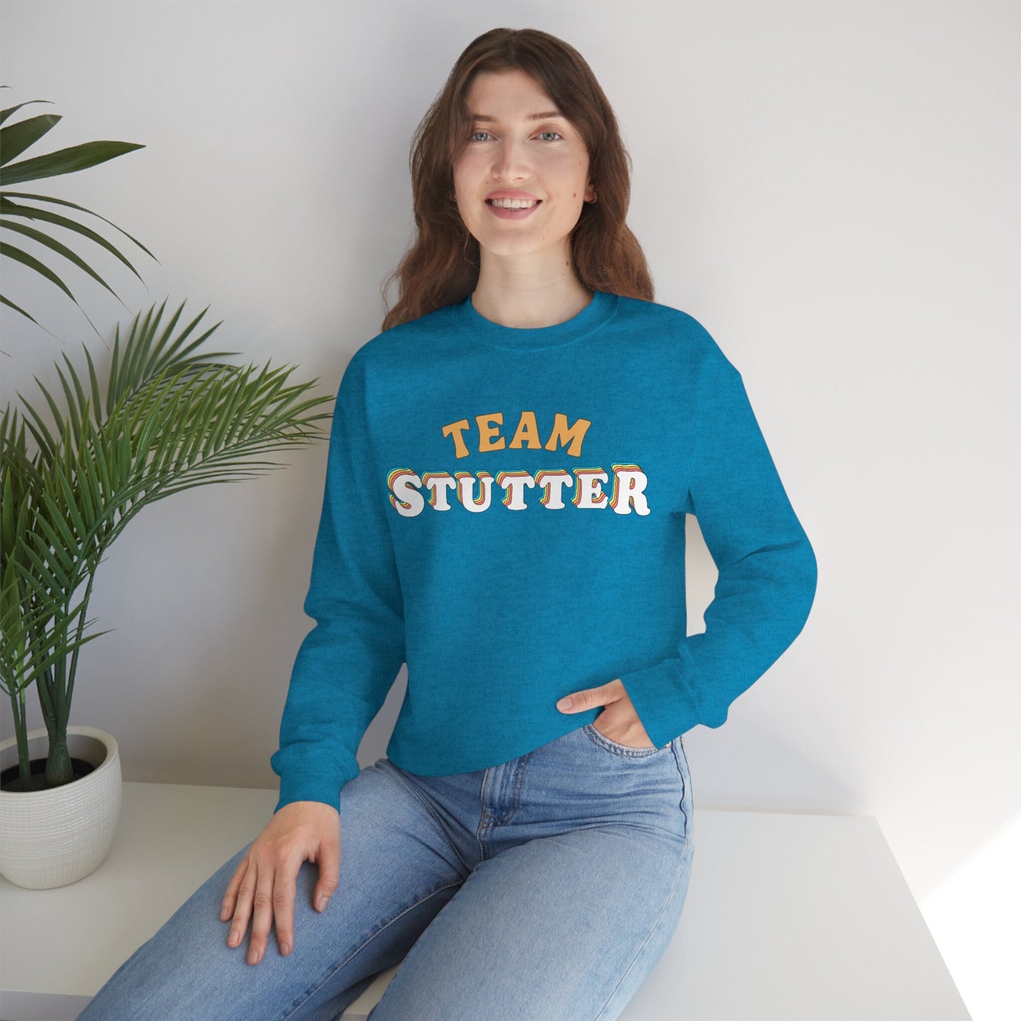 Team Stutter Retro Unisex Crewneck Sweatshirt