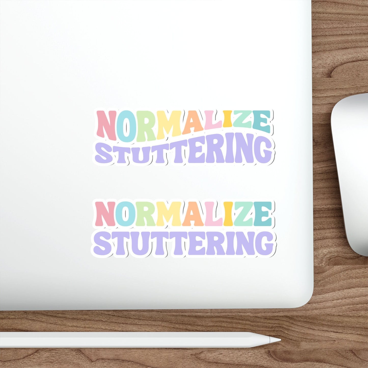 Normalize Stuttering Pastel Retro Stickers, 2", 3", 4", 5" or 6"