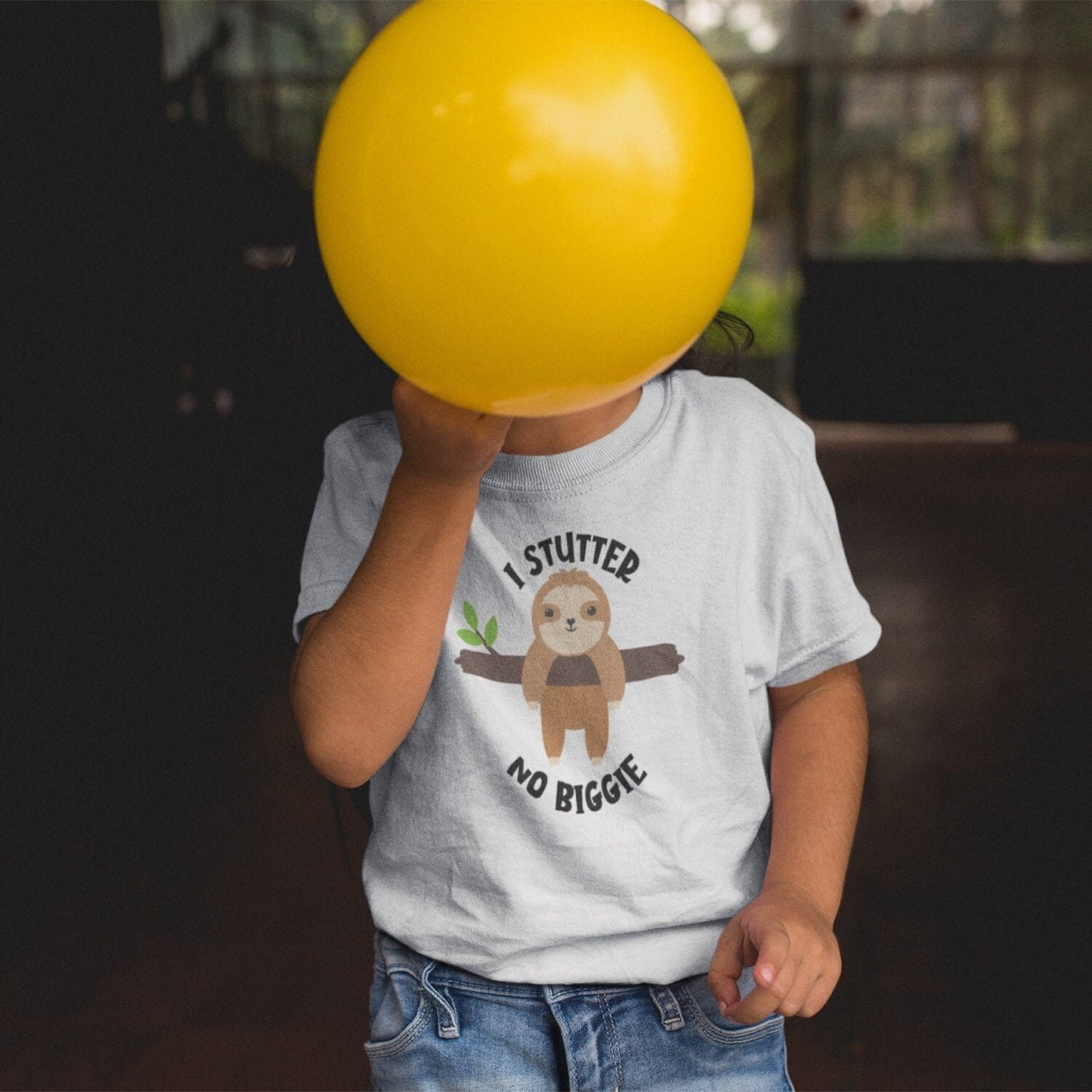 I Stutter No Biggie Kids who Stutter Sloth T-shirt