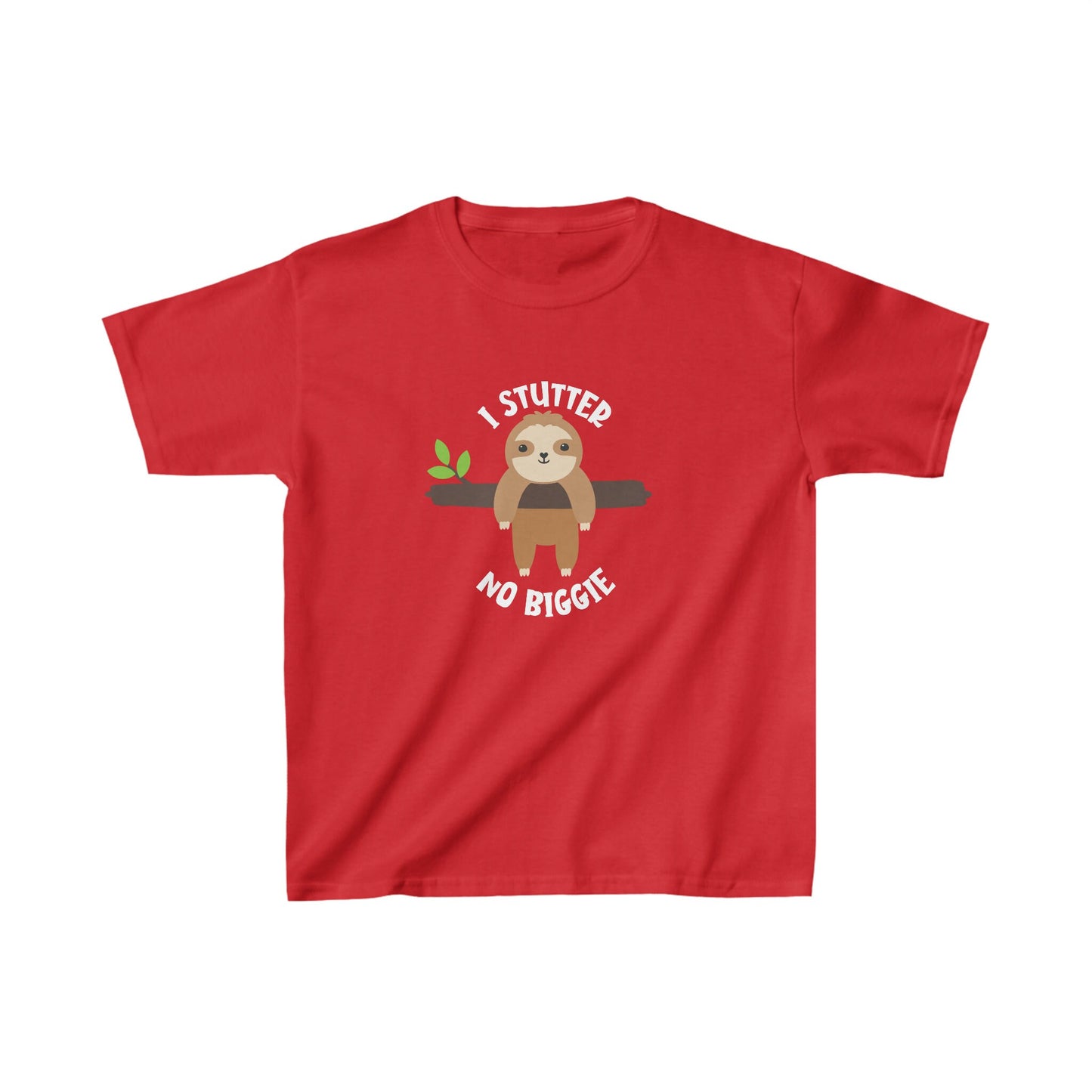 I Stutter No Biggie Kids who Stutter Sloth T-shirt