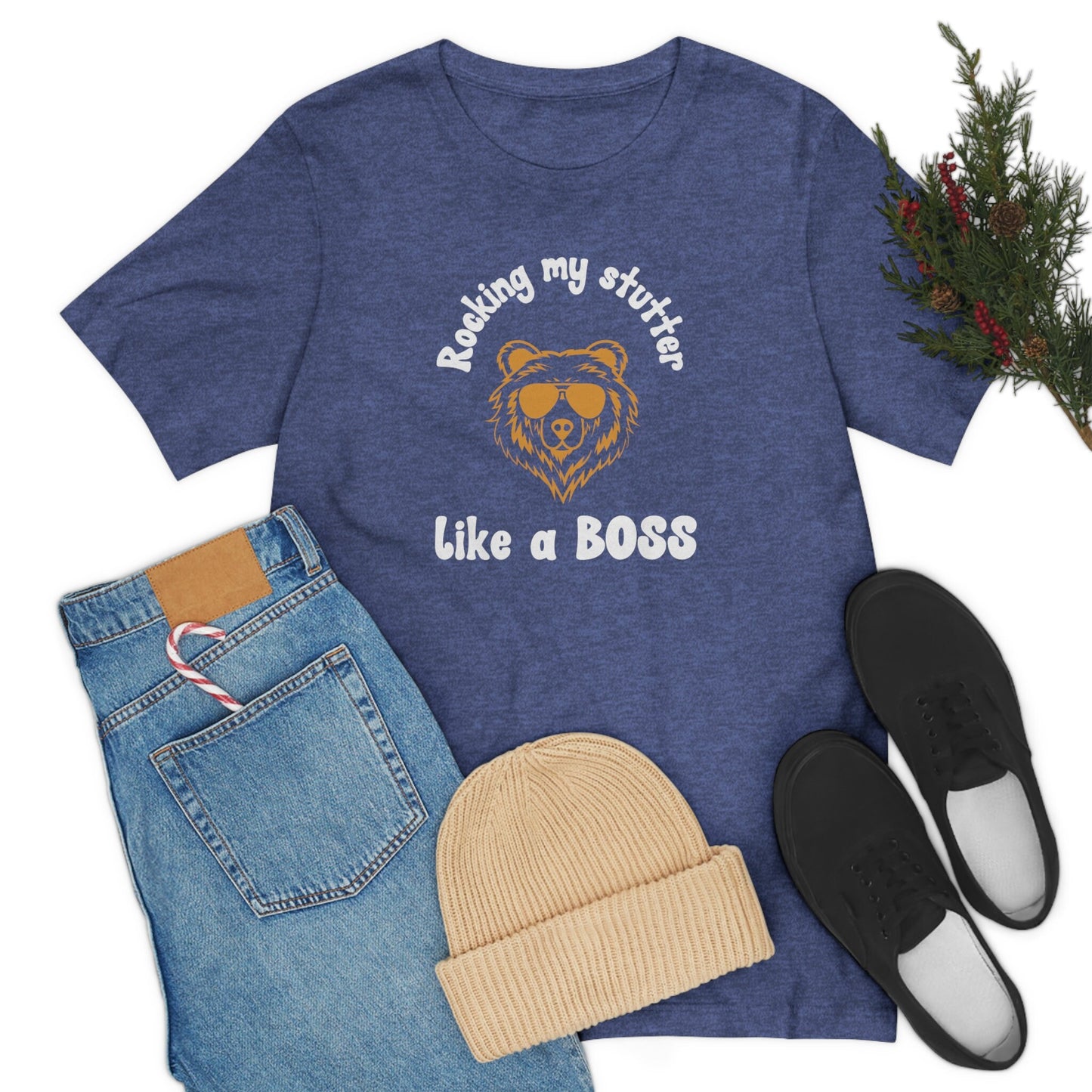 Stutter Like a Boss Bear Unisex T-Shirt