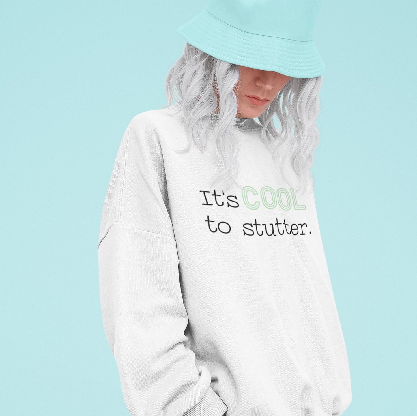 It's Cool to stutter Unisex Heavy Blend Crewneck Sweatshirt