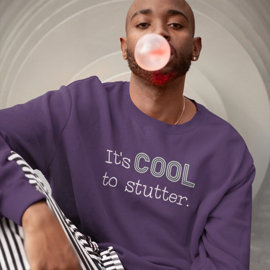 It's Cool to stutter Unisex Heavy Blend Crewneck Sweatshirt