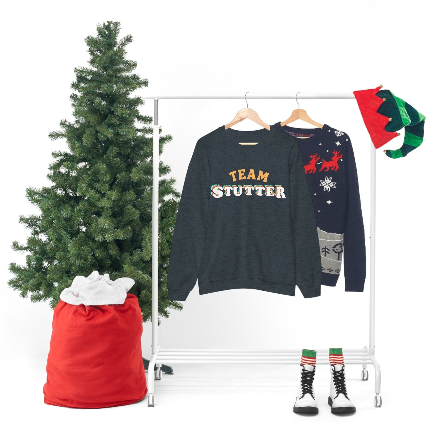 Team Stutter Retro Unisex Crewneck Sweatshirt