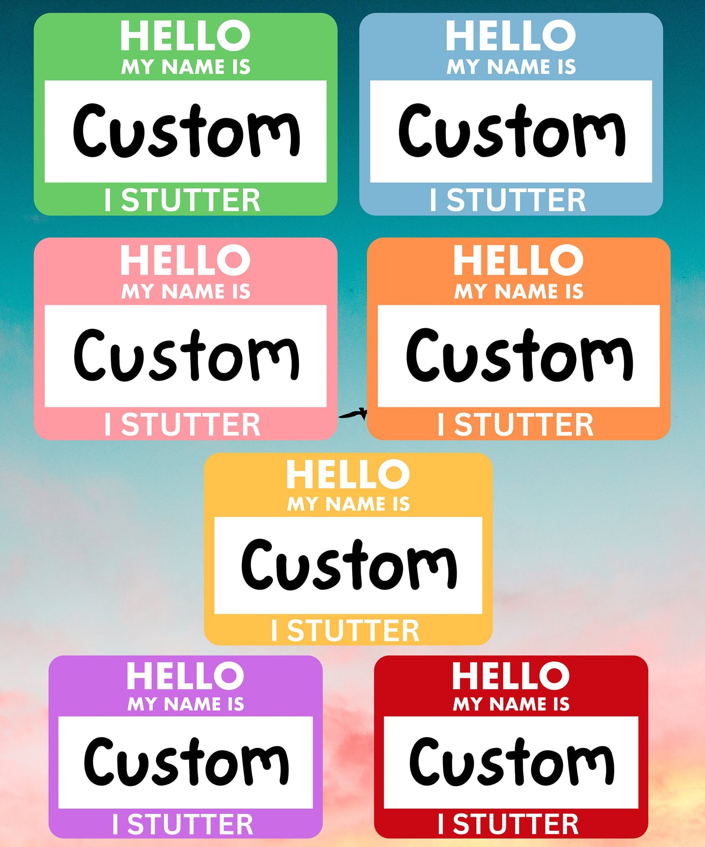 Custom Stuttering Name Tag I Stutter T-shirt