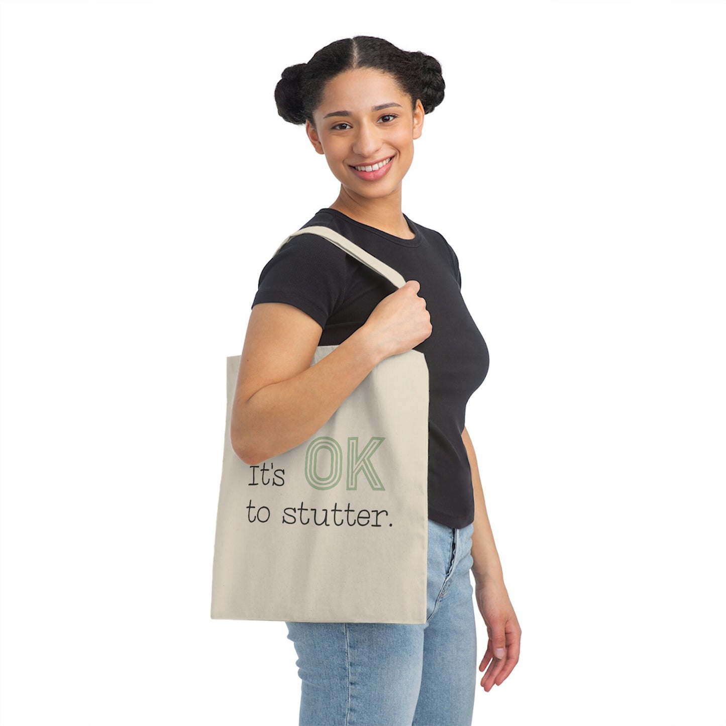 It's OK to Stutter Canvas Tote Bag