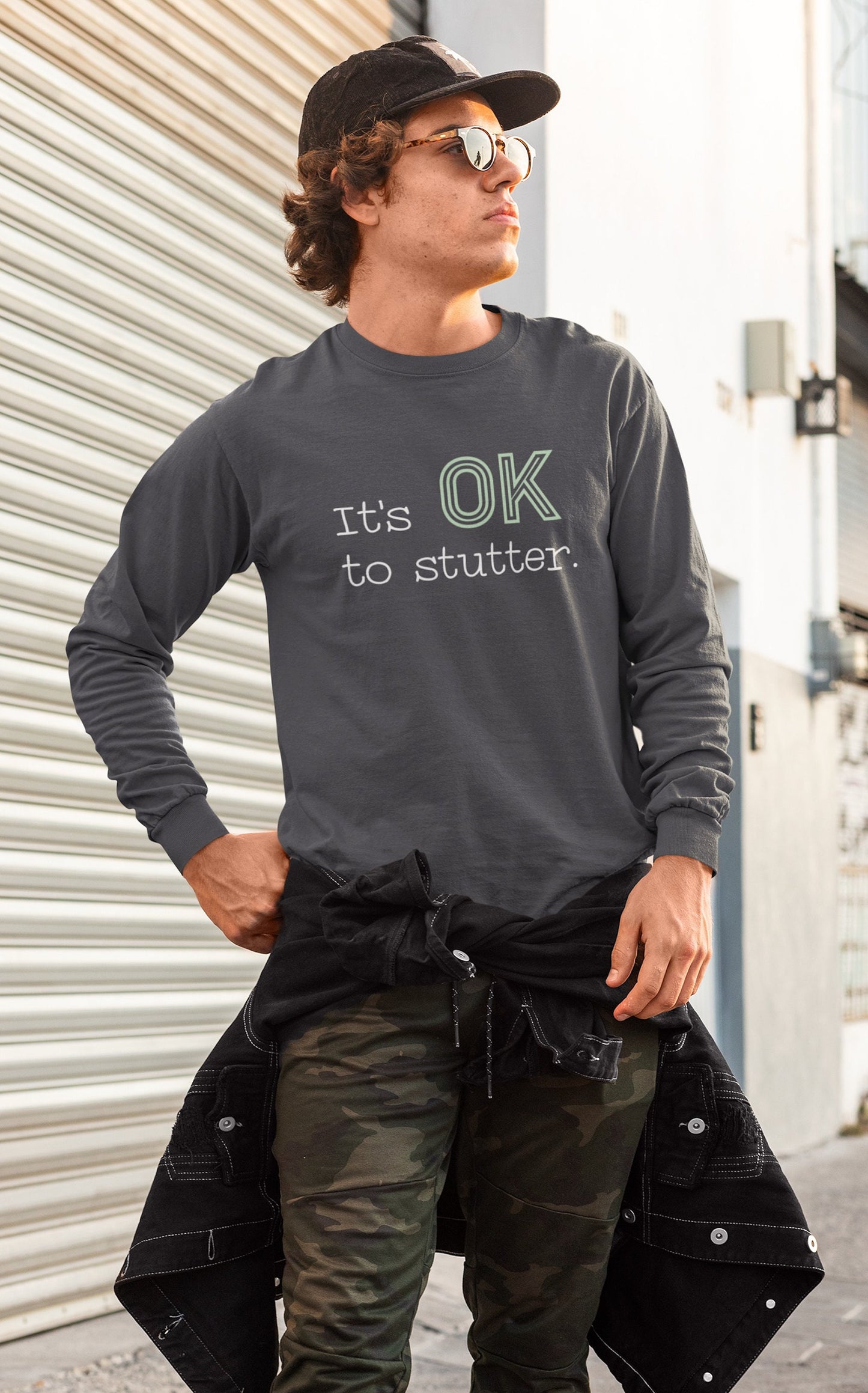 Stuttering It's OK to Stutter Long Sleeve T-shirt