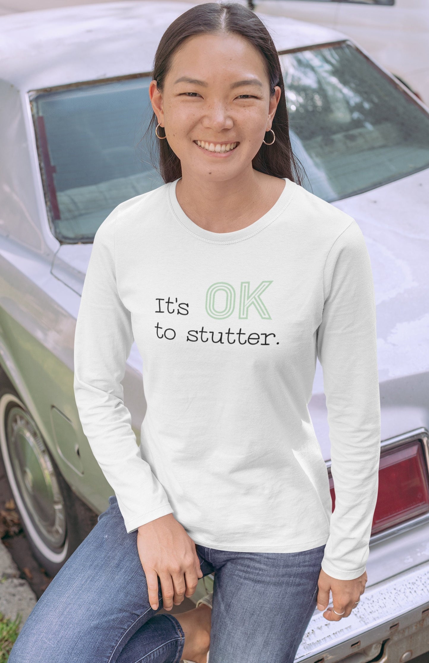 Stuttering It's OK to Stutter Long Sleeve T-shirt