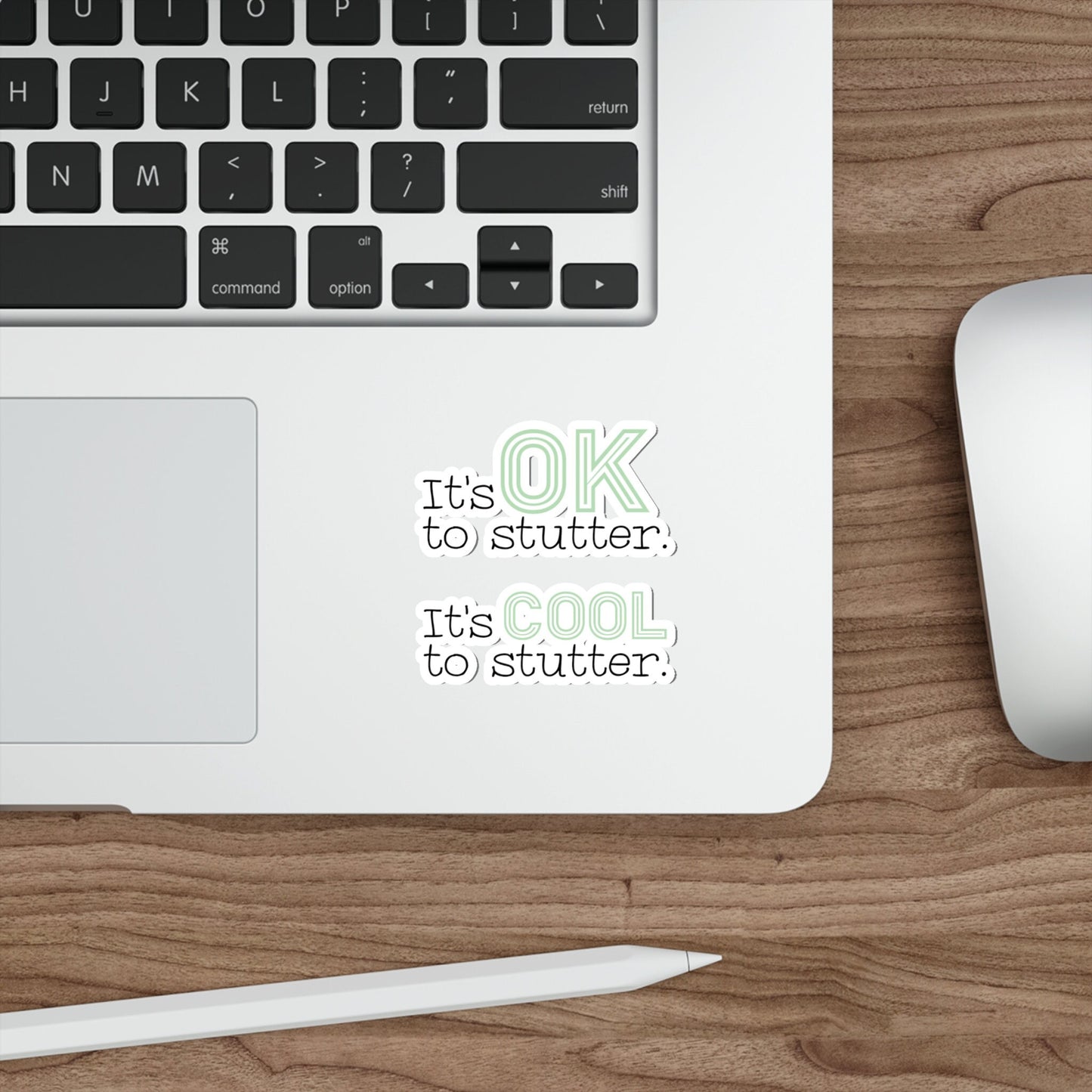 It's OK / Cool to Stutter, Pastel Retro Stickers 2", 3", 4", 5" Or 6"