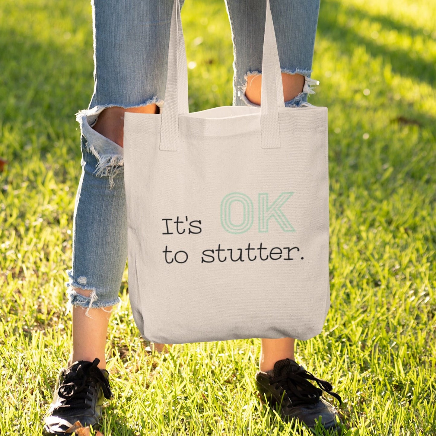 It's OK to Stutter Canvas Tote Bag