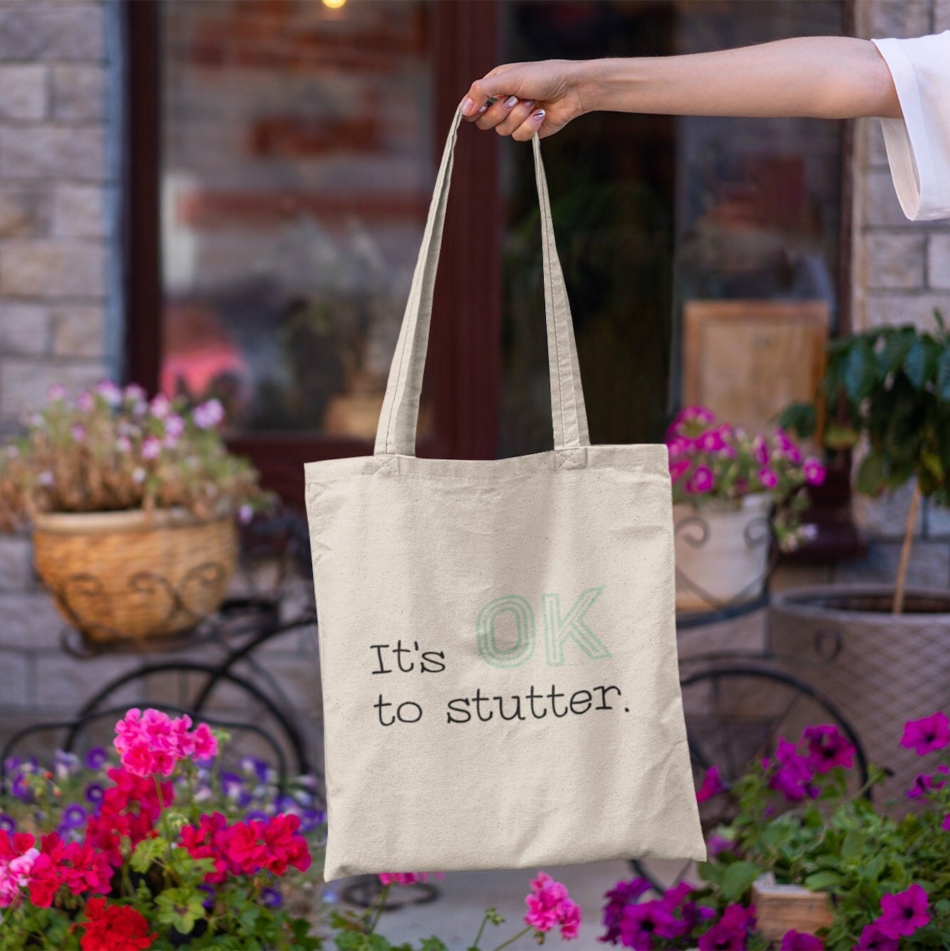 It's OK to Stutter Canvas Tote Bag