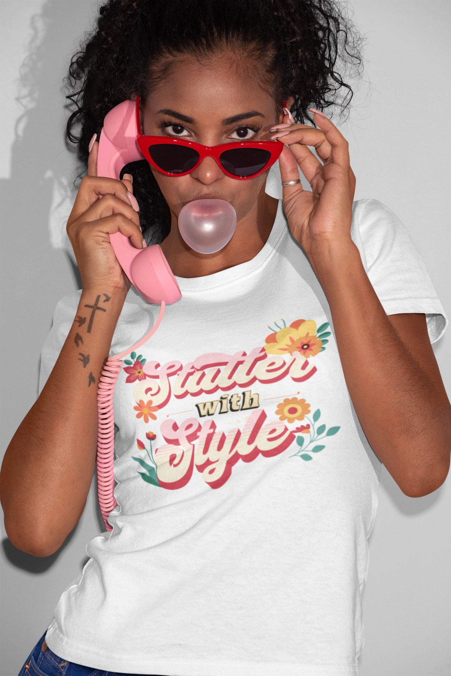 Stutter with Style Floral Unisex T-Shirt