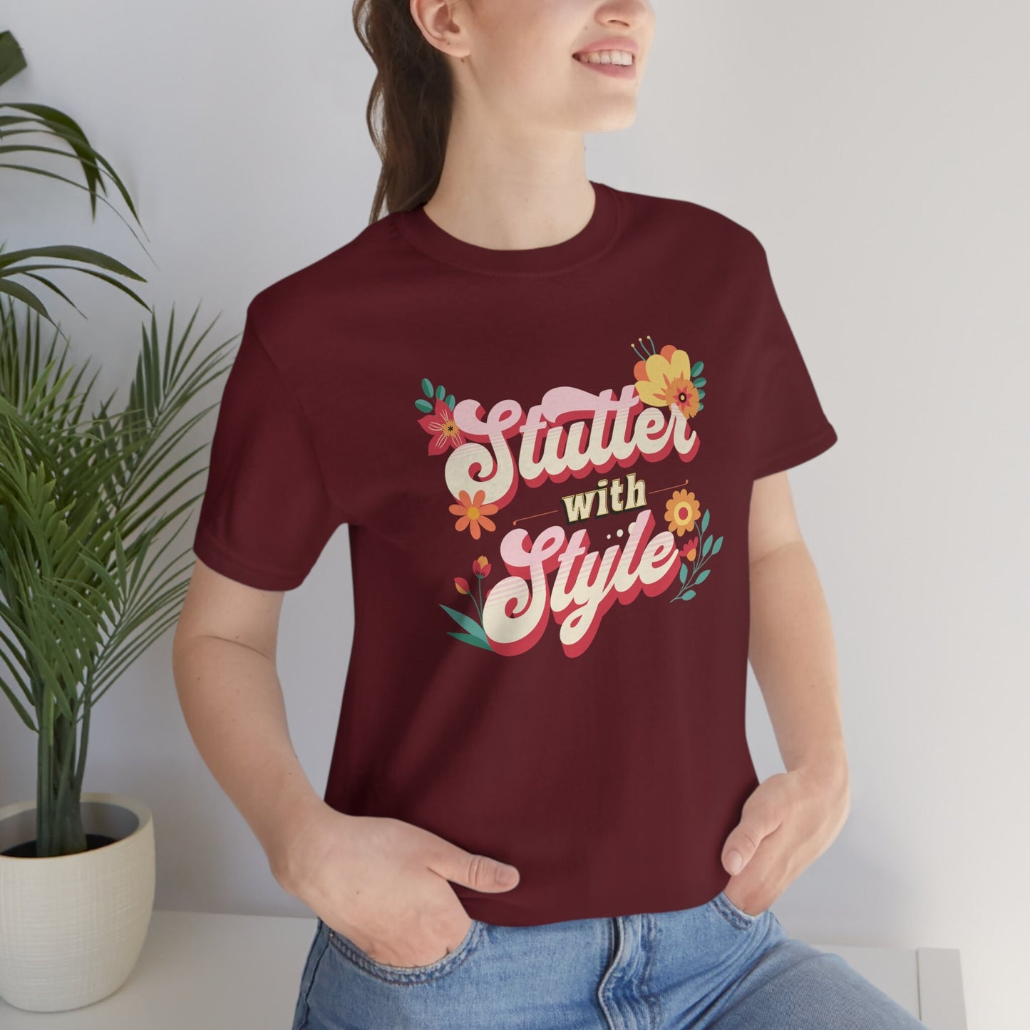 Stutter with Style Floral Unisex T-Shirt