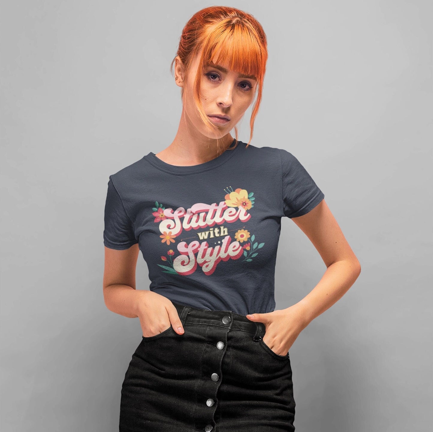 Stutter with Style Floral Unisex T-Shirt