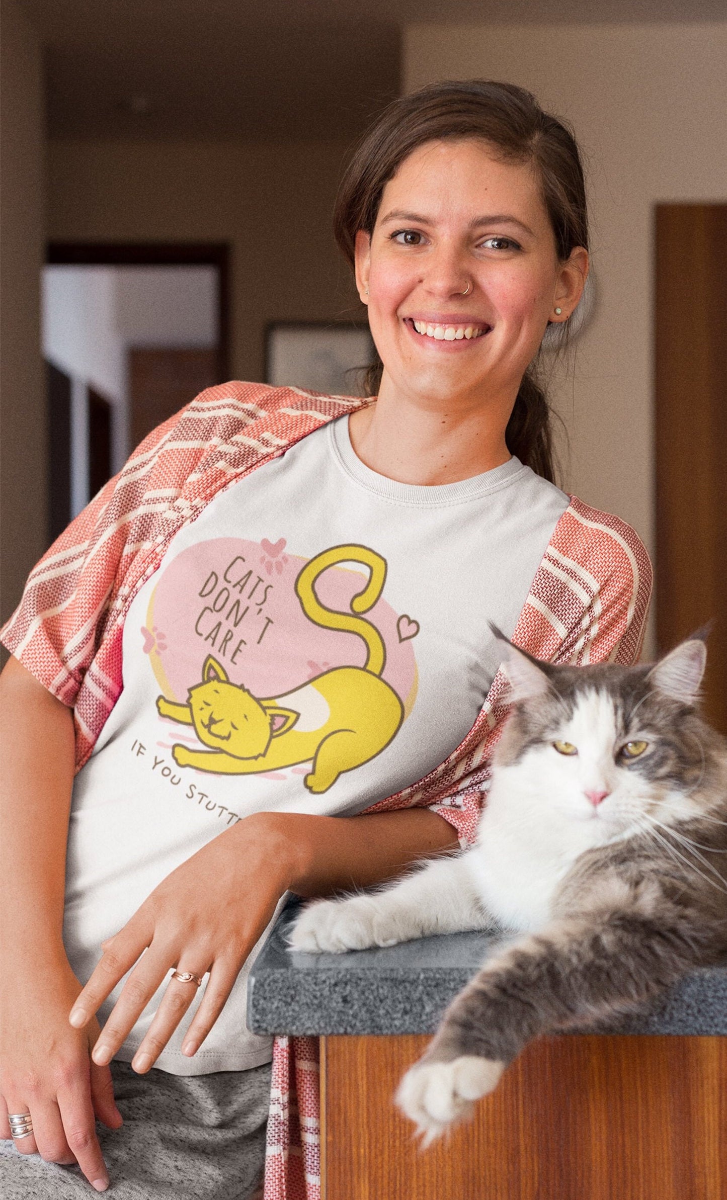 Cats Don't Care If You Stutter Shirt