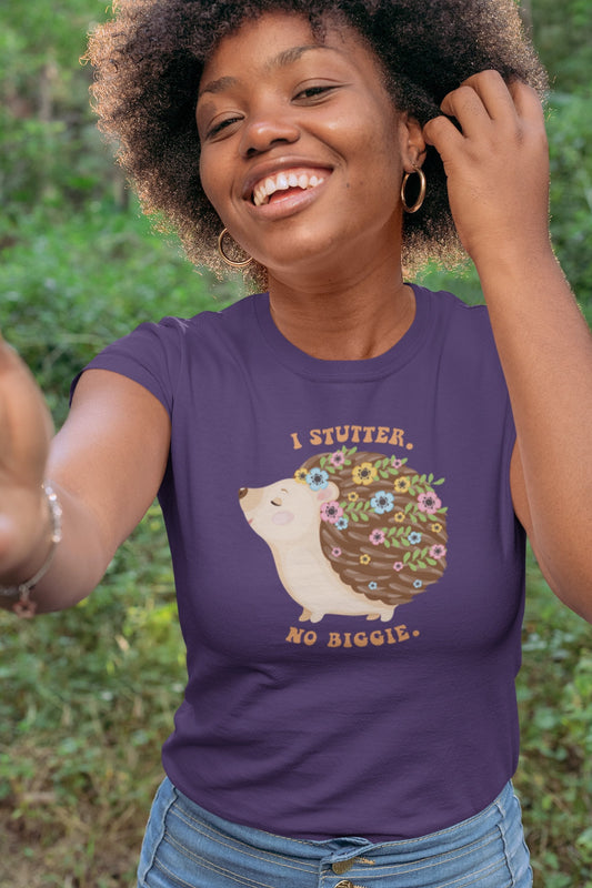 Hedgehog I Stutter No Biggie Unisex T-Shirt