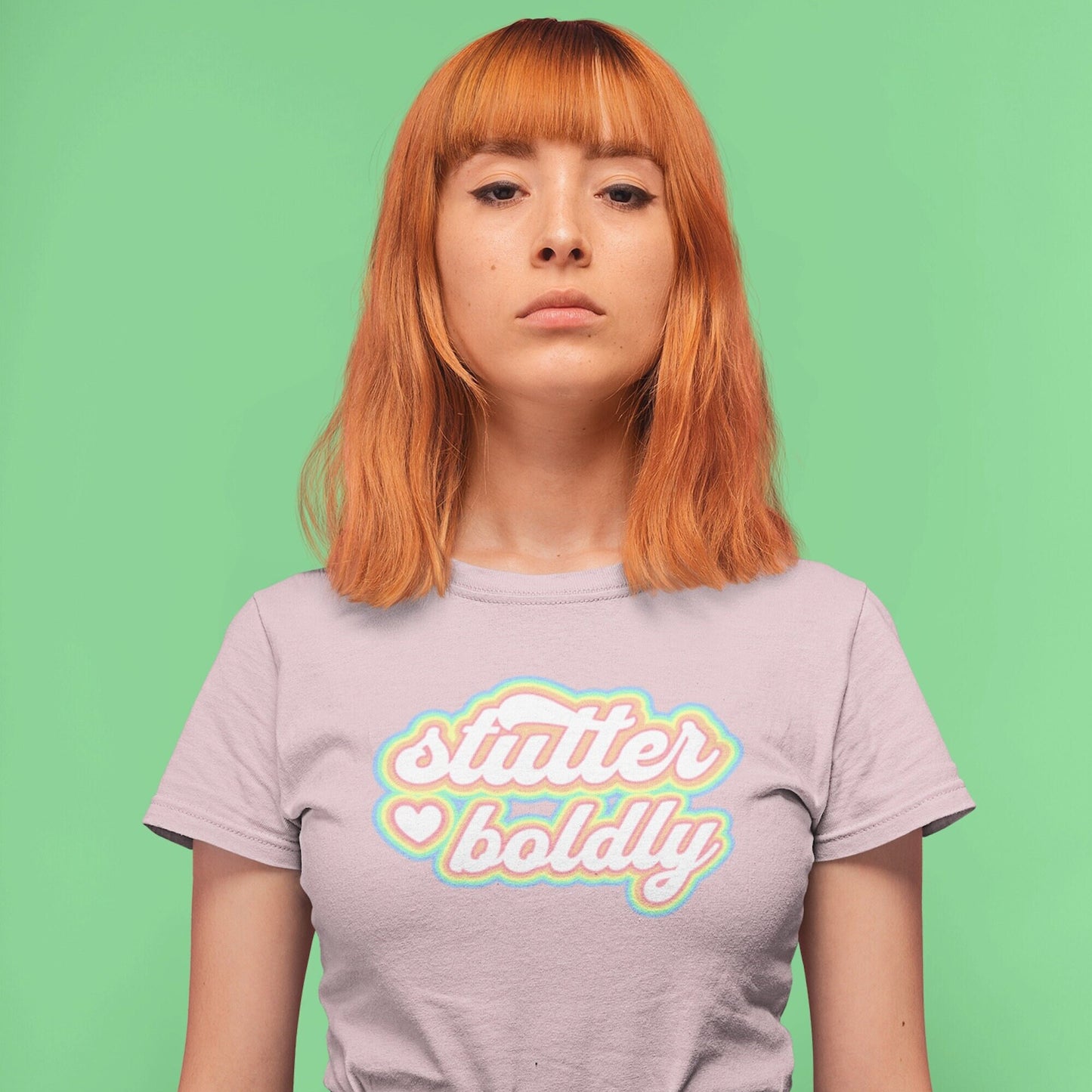 Stutter Boldly Retro Unisex Pastel T-Shirt