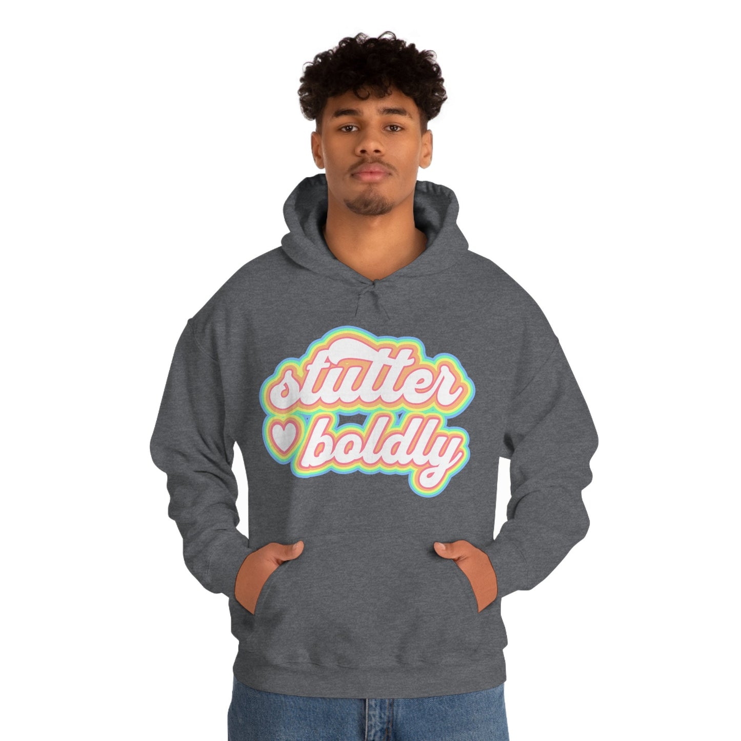 Stutter Boldly Pastel Retro Unisex Hoodie