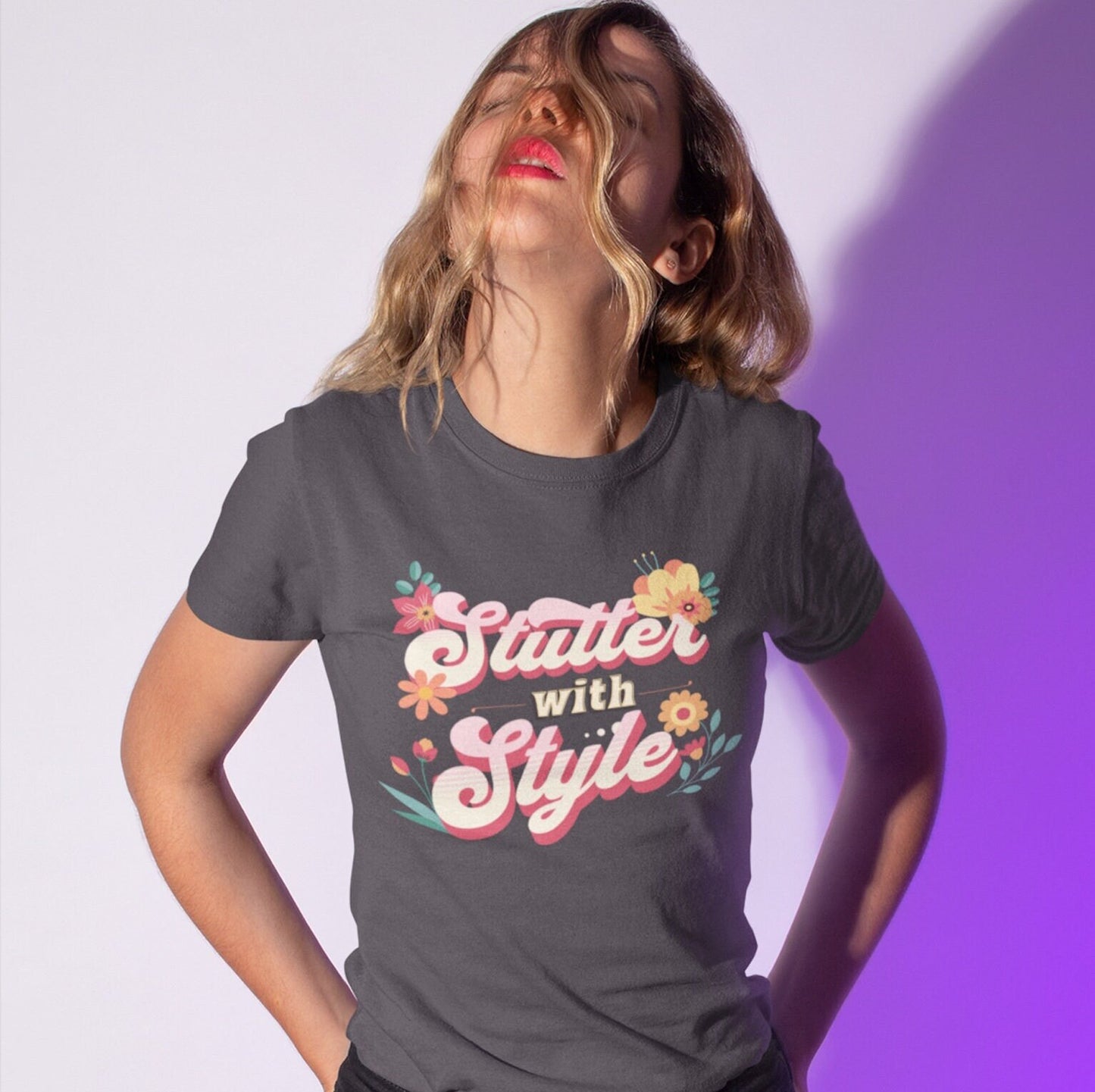 Stutter with Style Floral Unisex T-Shirt