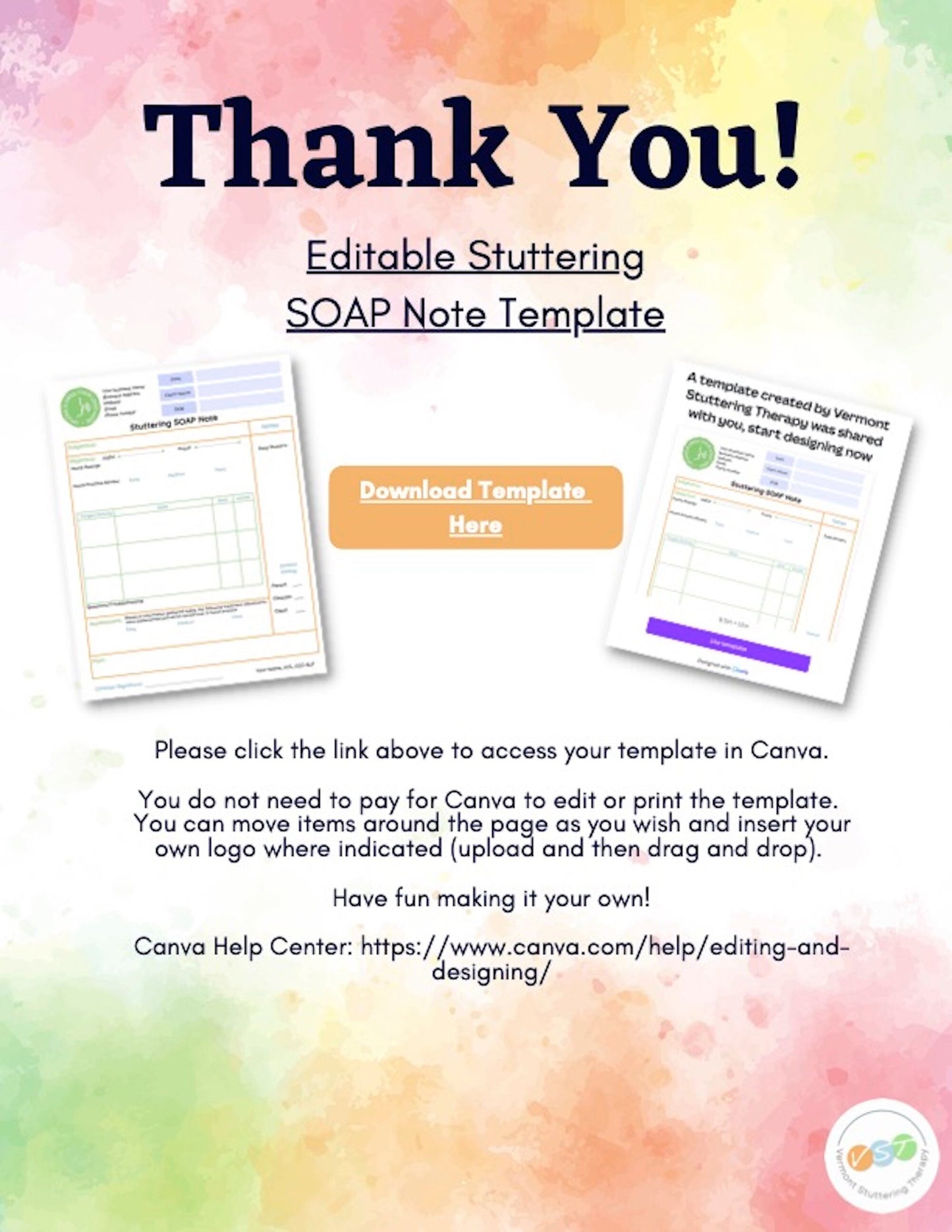 Editable Digital Stuttering SOAP Note Template - SLP Stuttering Therapy