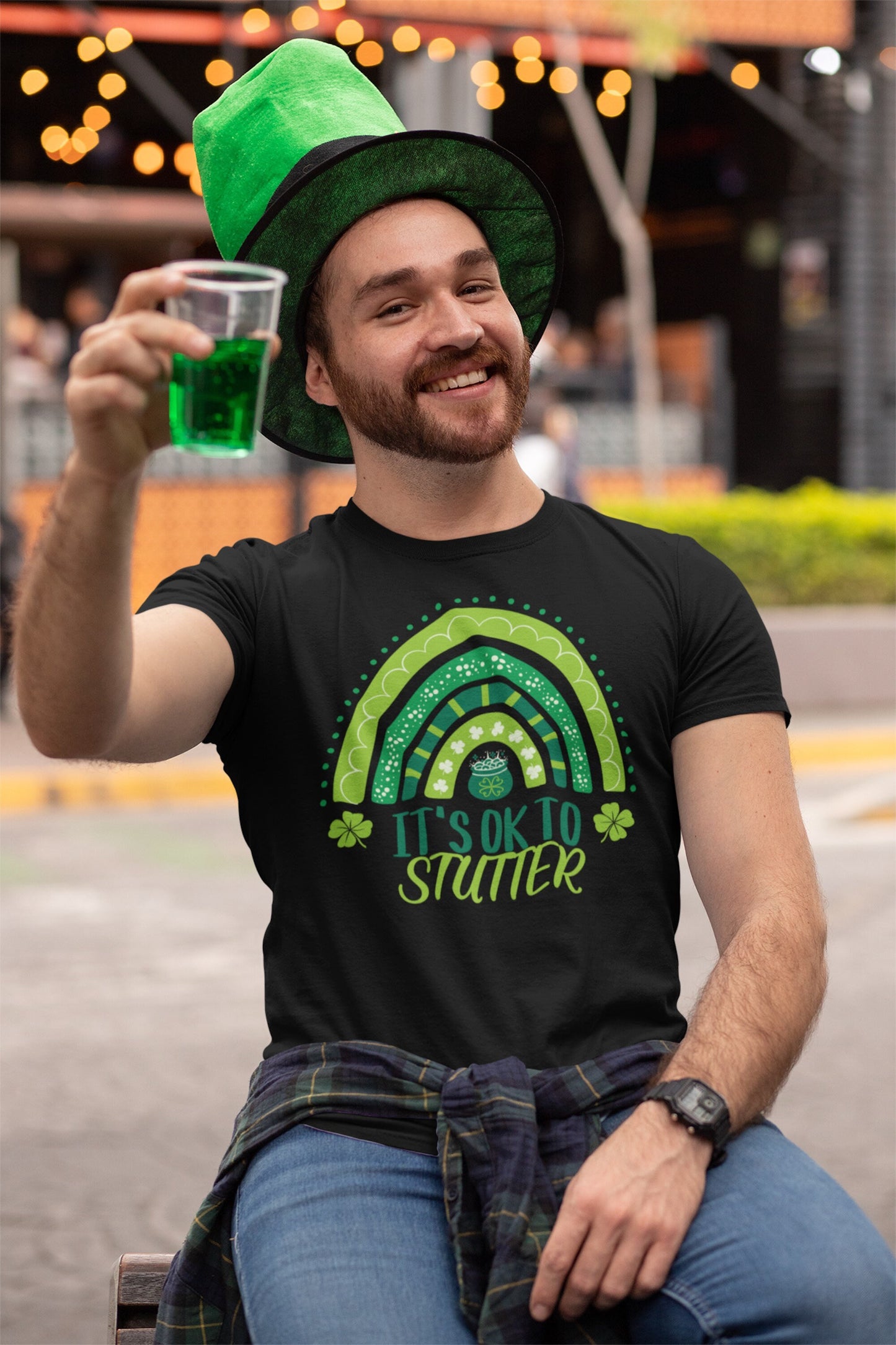 It's OK To Stutter St. Patrick's Day Irish Stutter T-shirt
