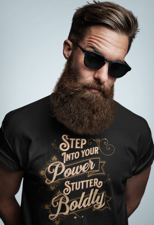 Step into Your Power, Stutter Boldly Unisex T-Shirt