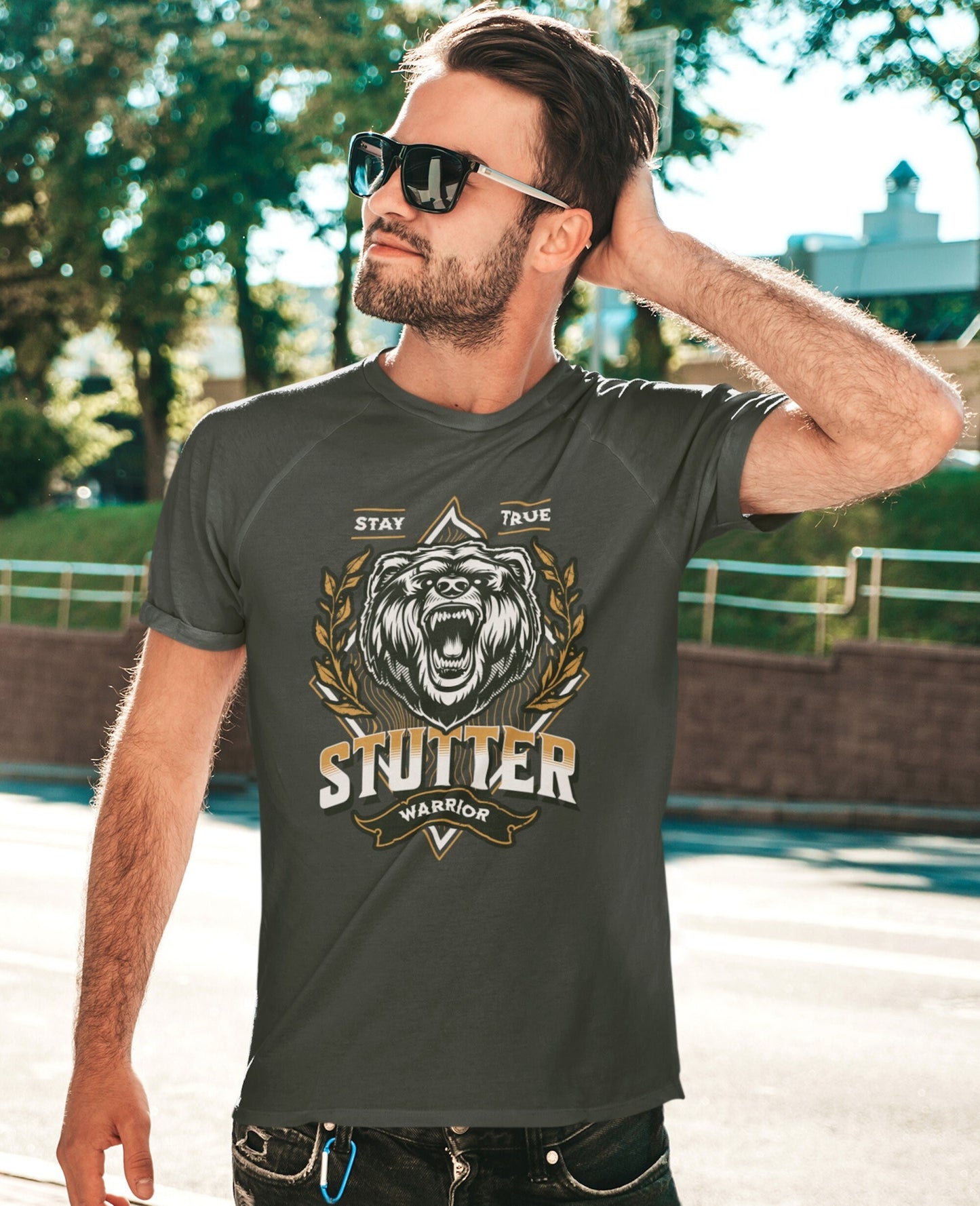 Stutter Warrior Bear Stuttering Unisex T-Shirt