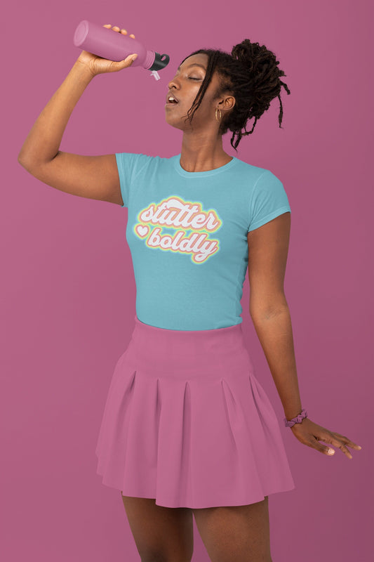 Stutter Boldly Retro Unisex Pastel T-Shirt