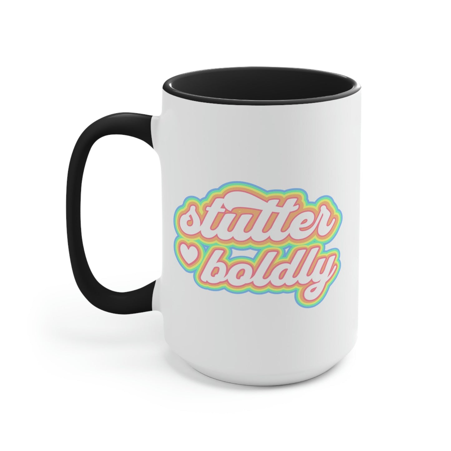 Stutter Boldly Pastel Retro Coffee Mug, 15oz