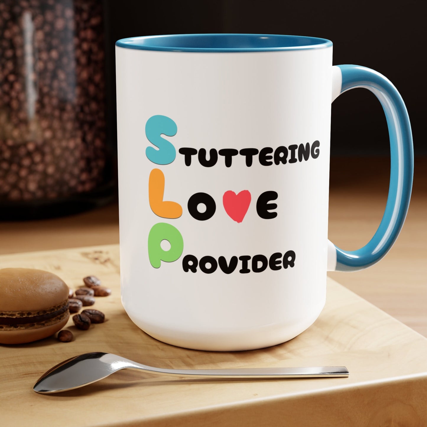 Stuttering Love Provider SLP 15oz Two-Tone Mug