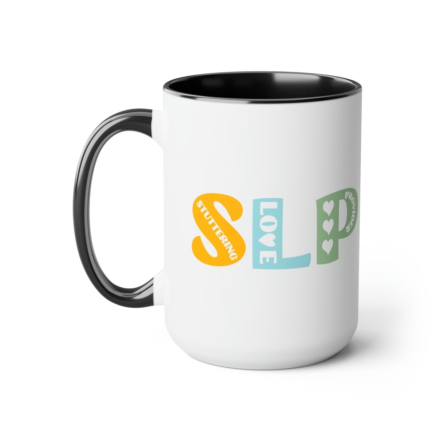 Stuttering Love Provider SLP, 15oz Two-Tone Mug