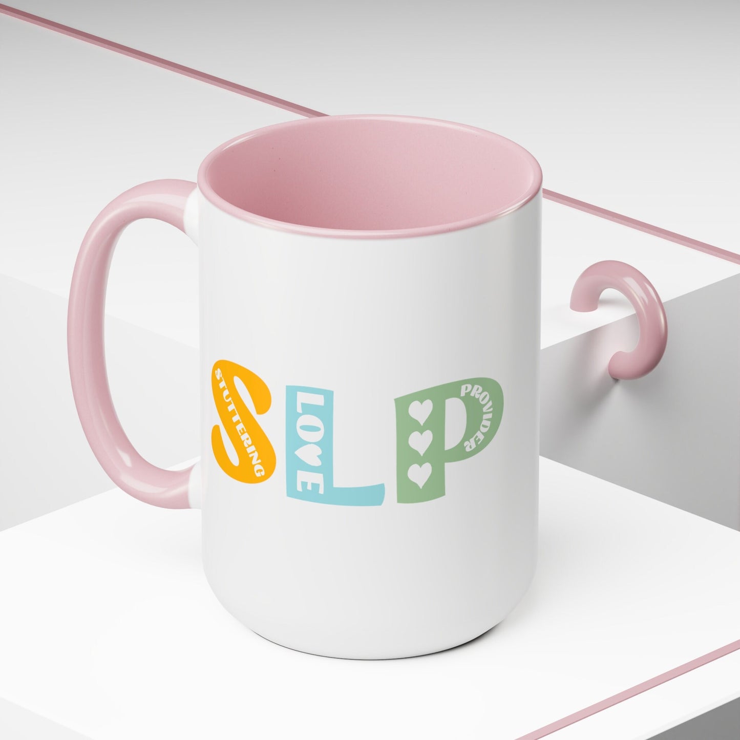 Stuttering Love Provider SLP, 15oz Two-Tone Mug