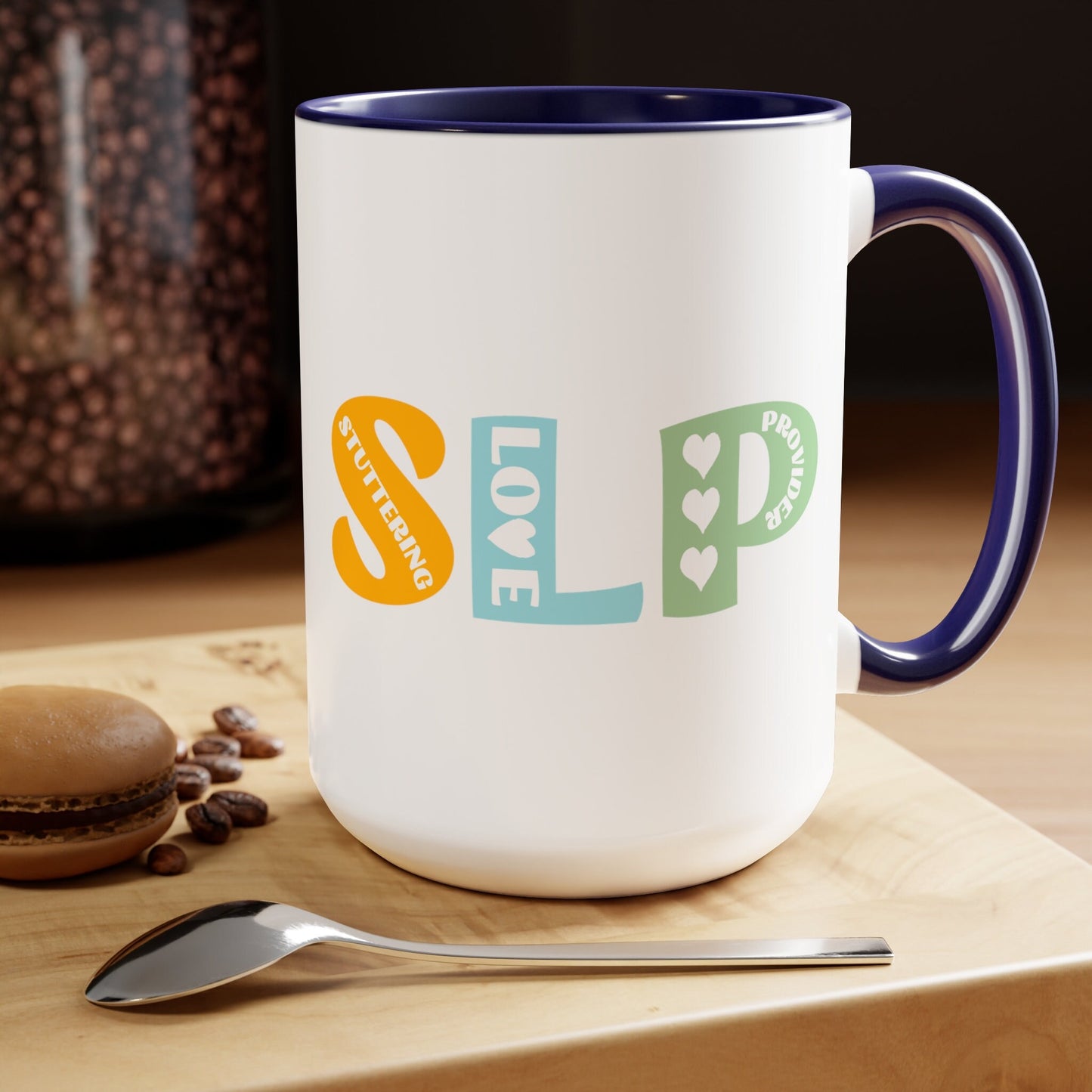 Stuttering Love Provider SLP, 15oz Two-Tone Mug