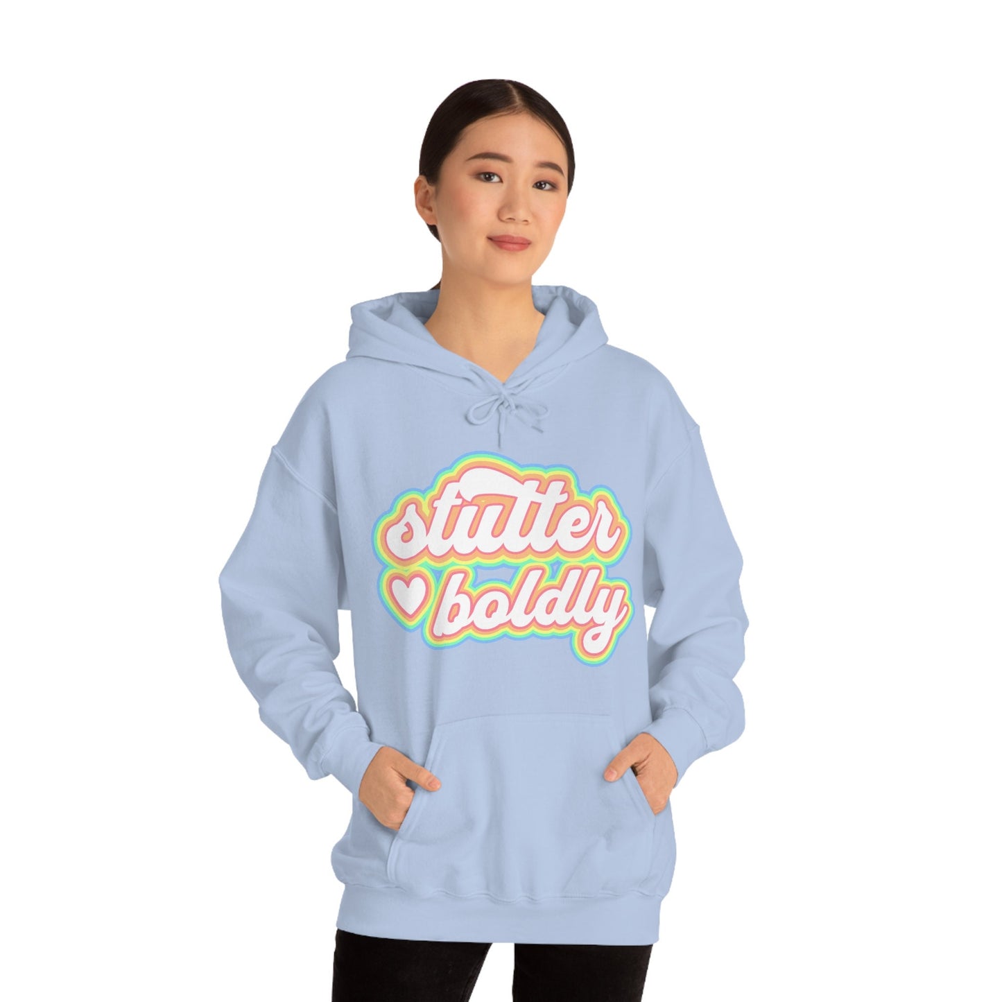 Stutter Boldly Pastel Retro Unisex Hoodie