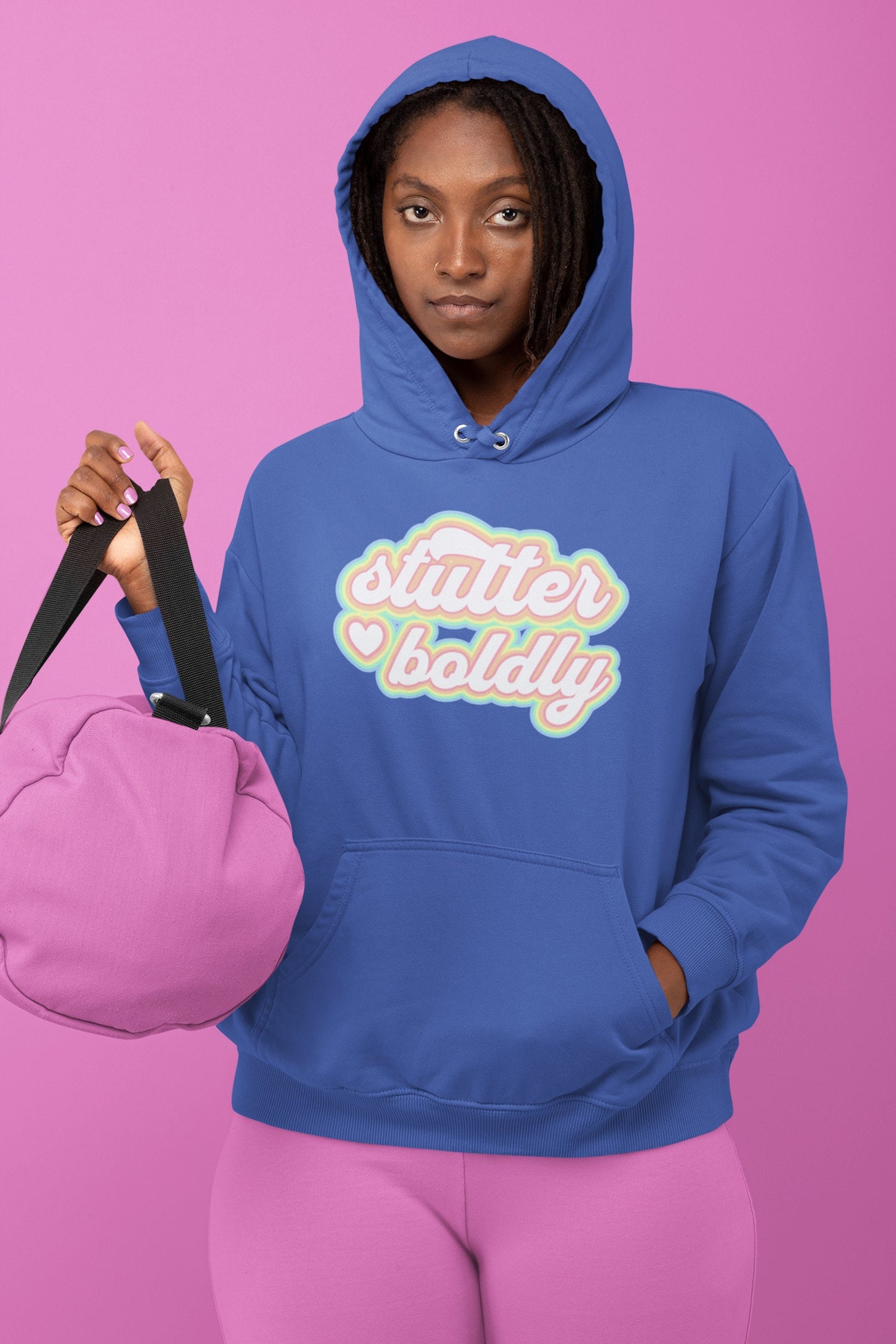 Stutter Boldly Pastel Retro Unisex Hoodie