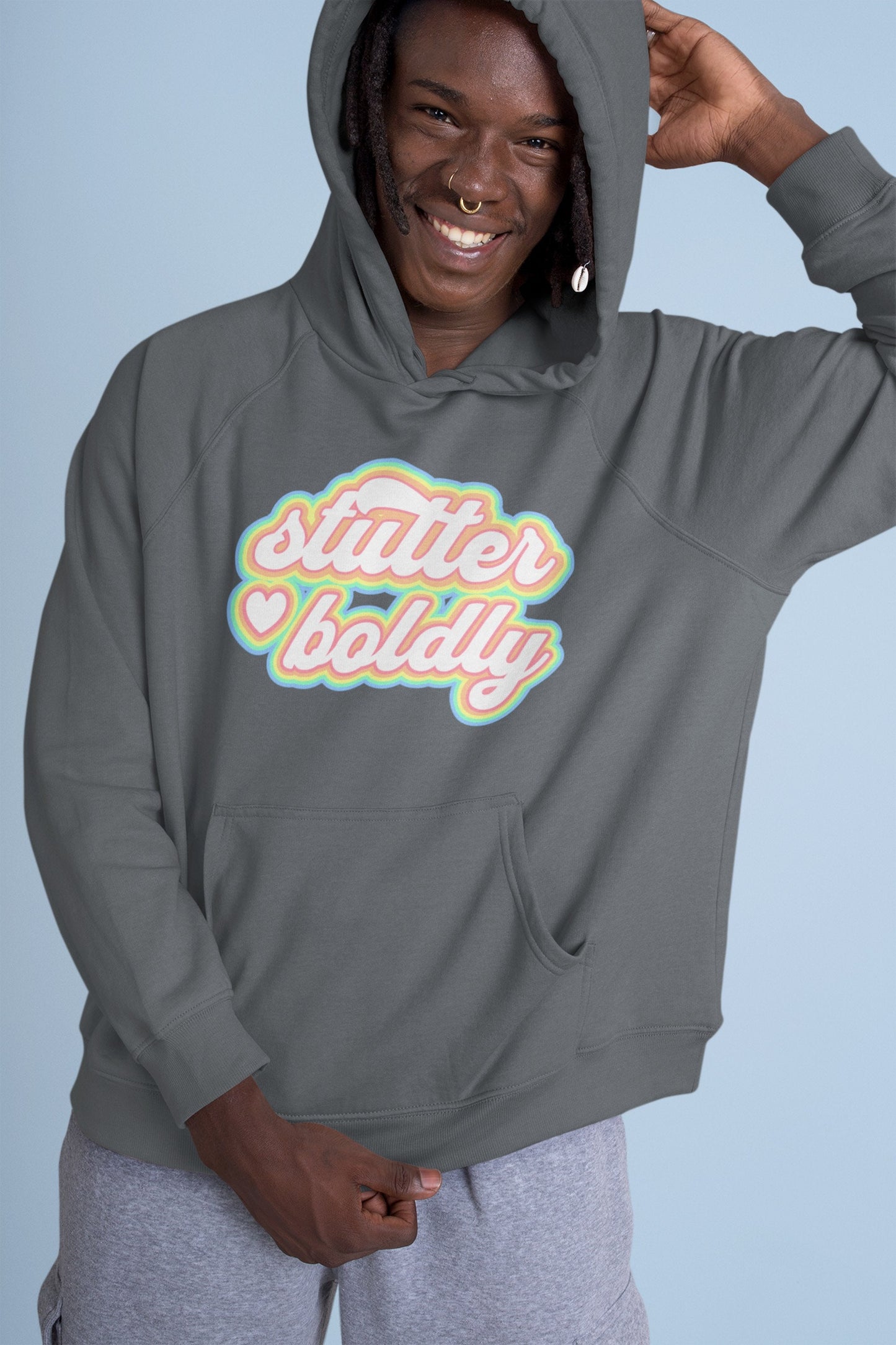 Stutter Boldly Pastel Retro Unisex Hoodie