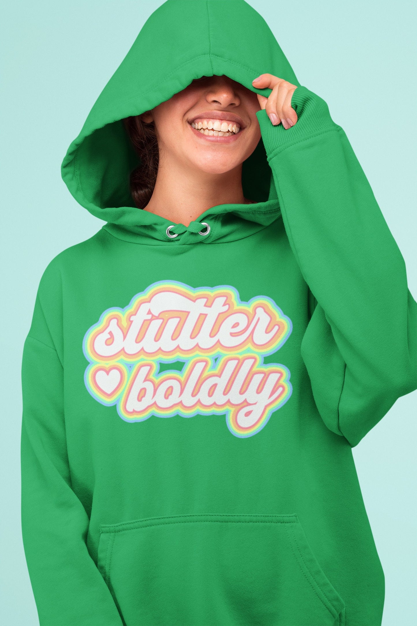 Stutter Boldly Pastel Retro Unisex Hoodie