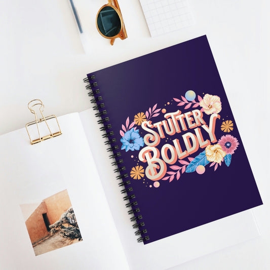 Stutter Boldly Floral Spiral Notebook