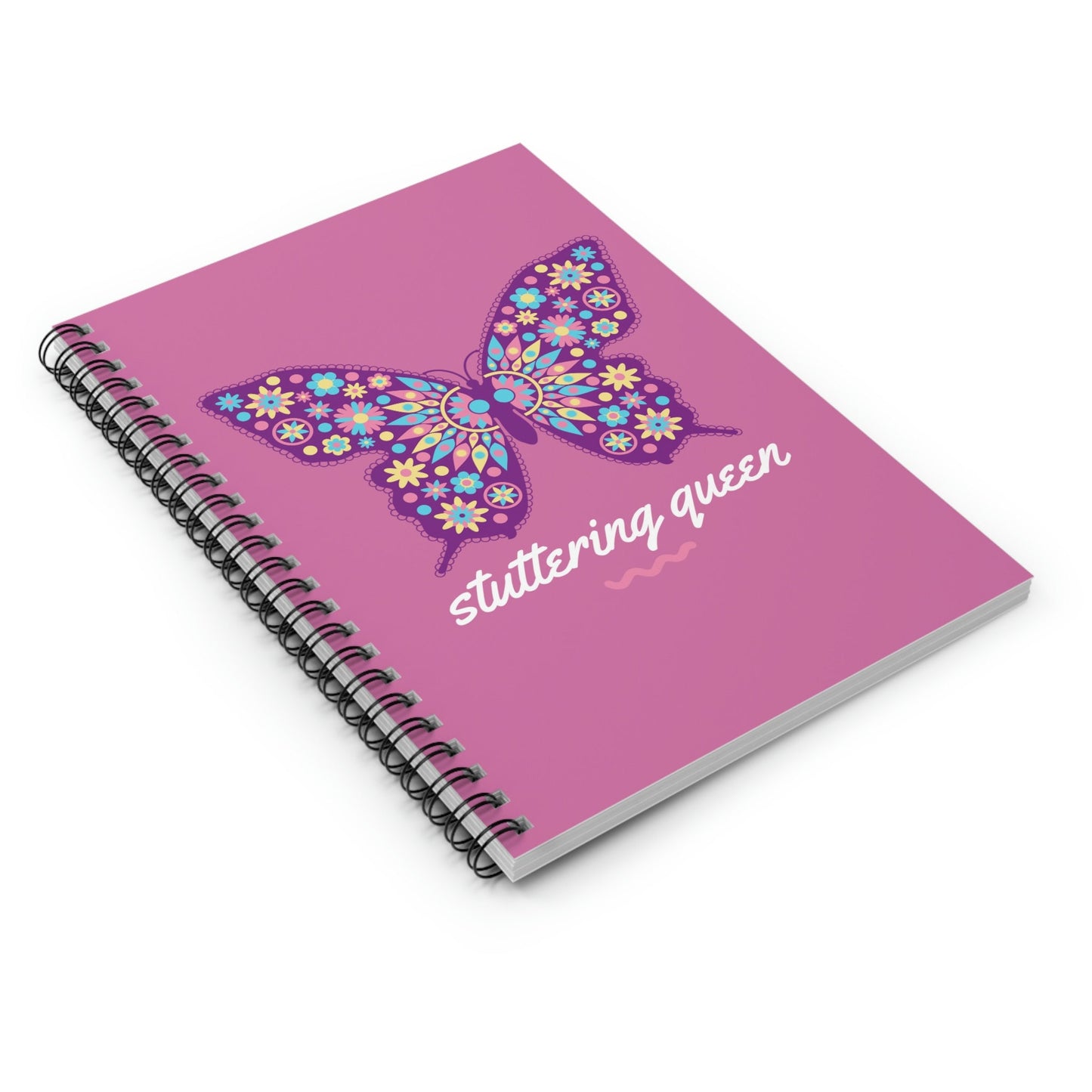 Stuttering Queen Y2K Butterfly Spiral Notebook