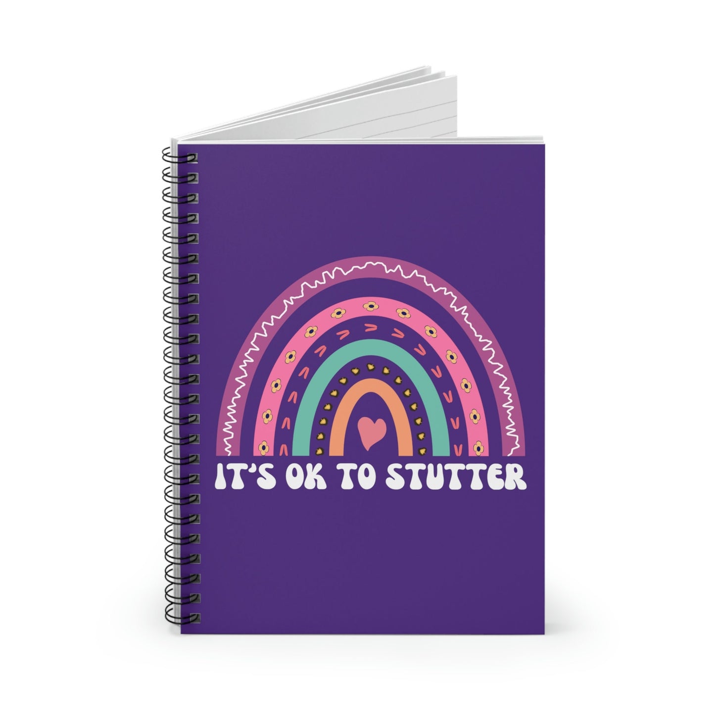 Rainbow It's OK to Stutter Notebook