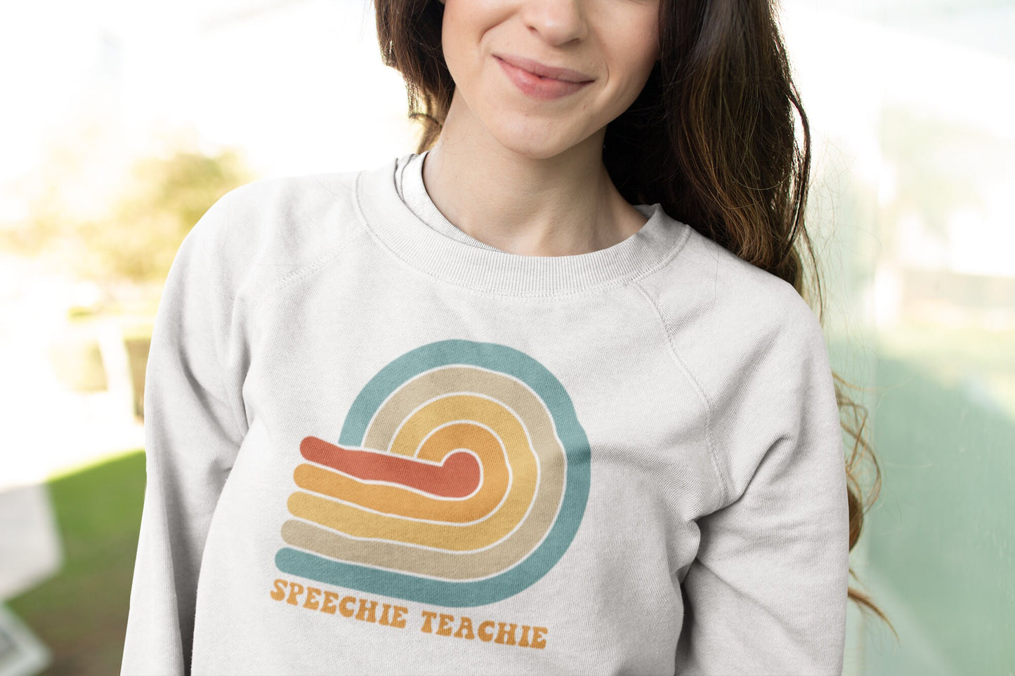 Speechie Teachie Retro Sun SLP Sweatshirt