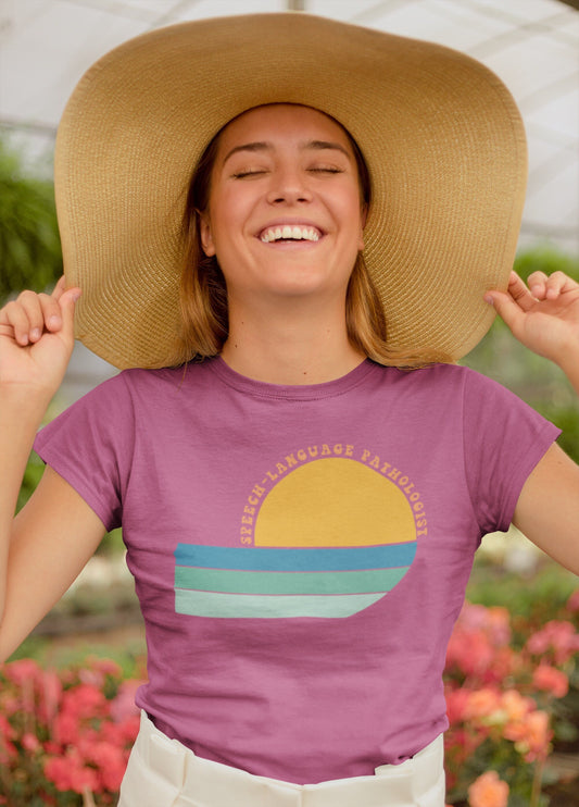 Speech-Language Pathologist Retro Sun T-Shirt