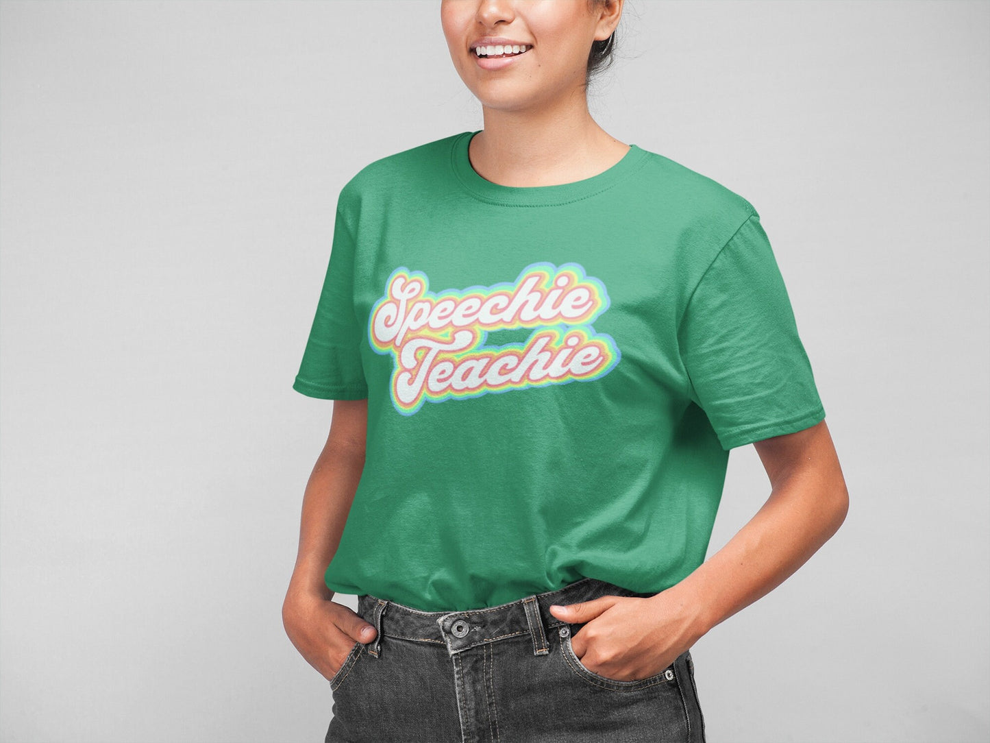 Speechie Teachie Pastel Retro Gift for SLP T-shirt