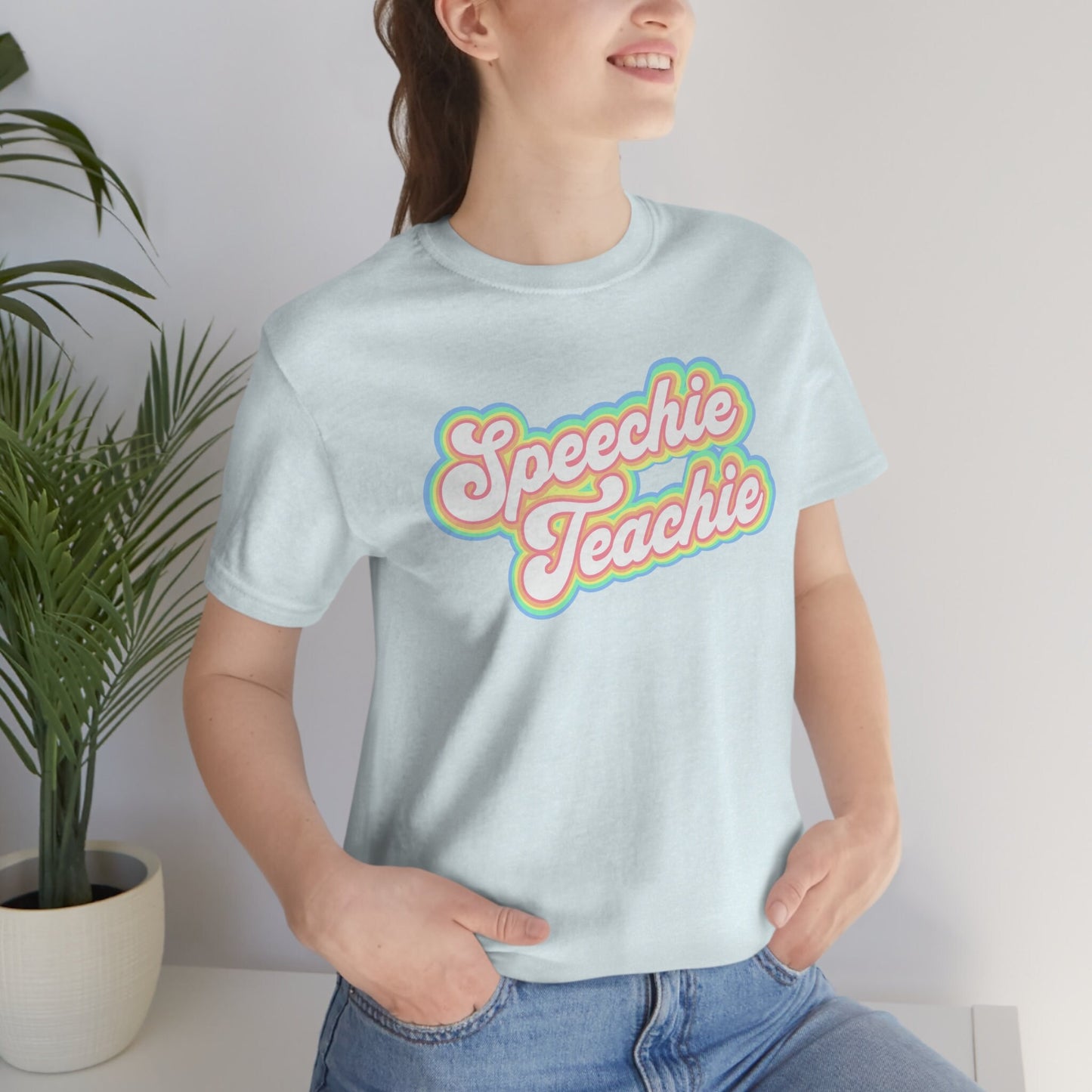 Speechie Teachie Pastel Retro Gift for SLP T-shirt