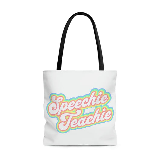 Speechie Teachie Retro Pastel Tote Bag