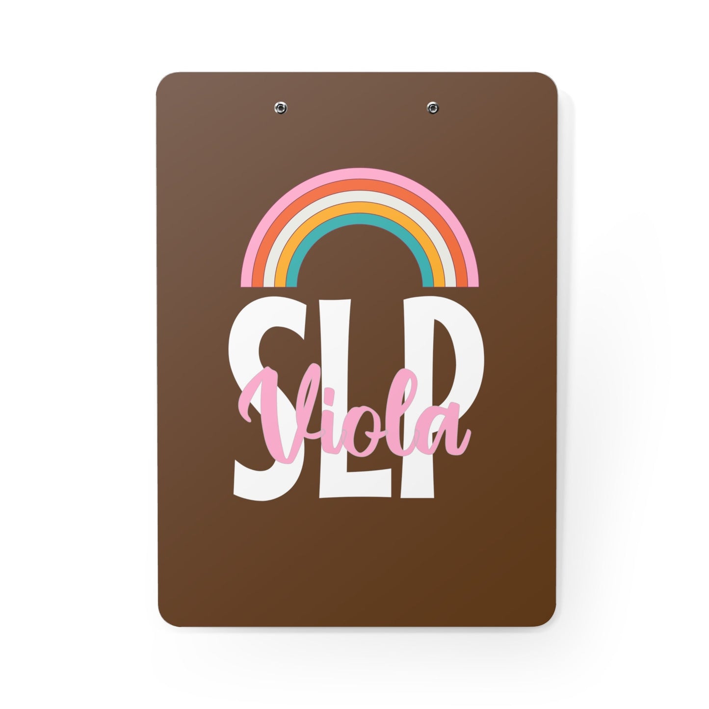 Custom Personalized Name Rainbow SLP Clipboard