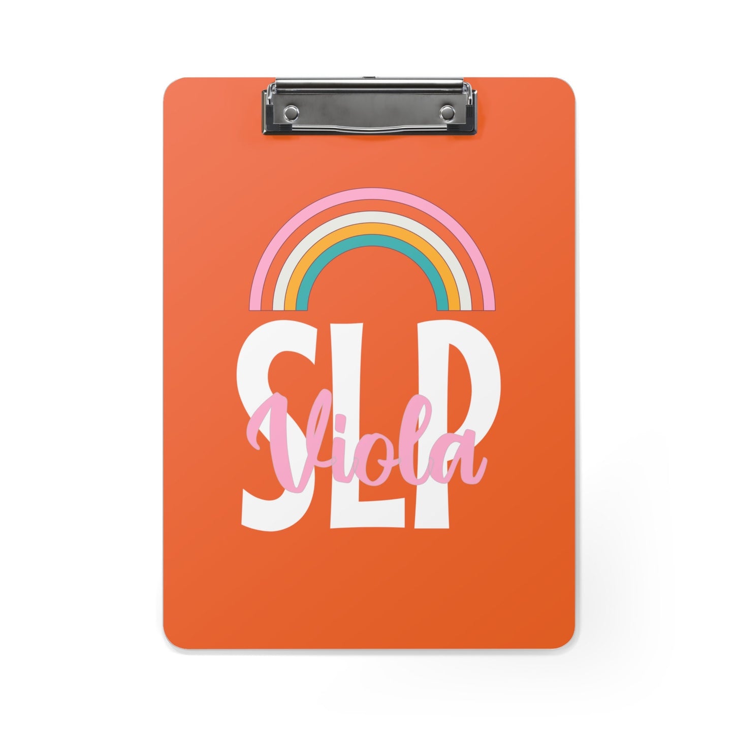 Custom Personalized Name Rainbow SLP Clipboard