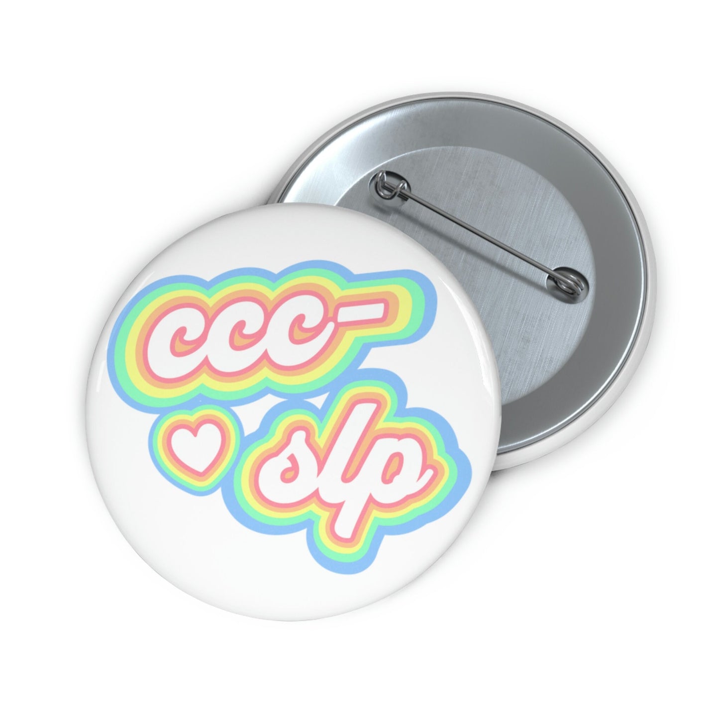 CCC-SLP Retro Pastel Pin Button